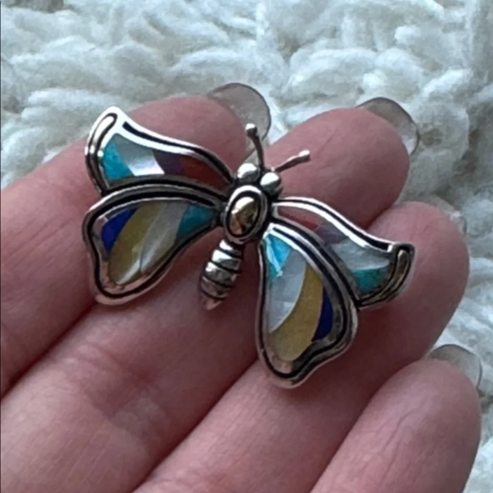 Eric Grossbardt Inlay Butterfly‎ Brooch
